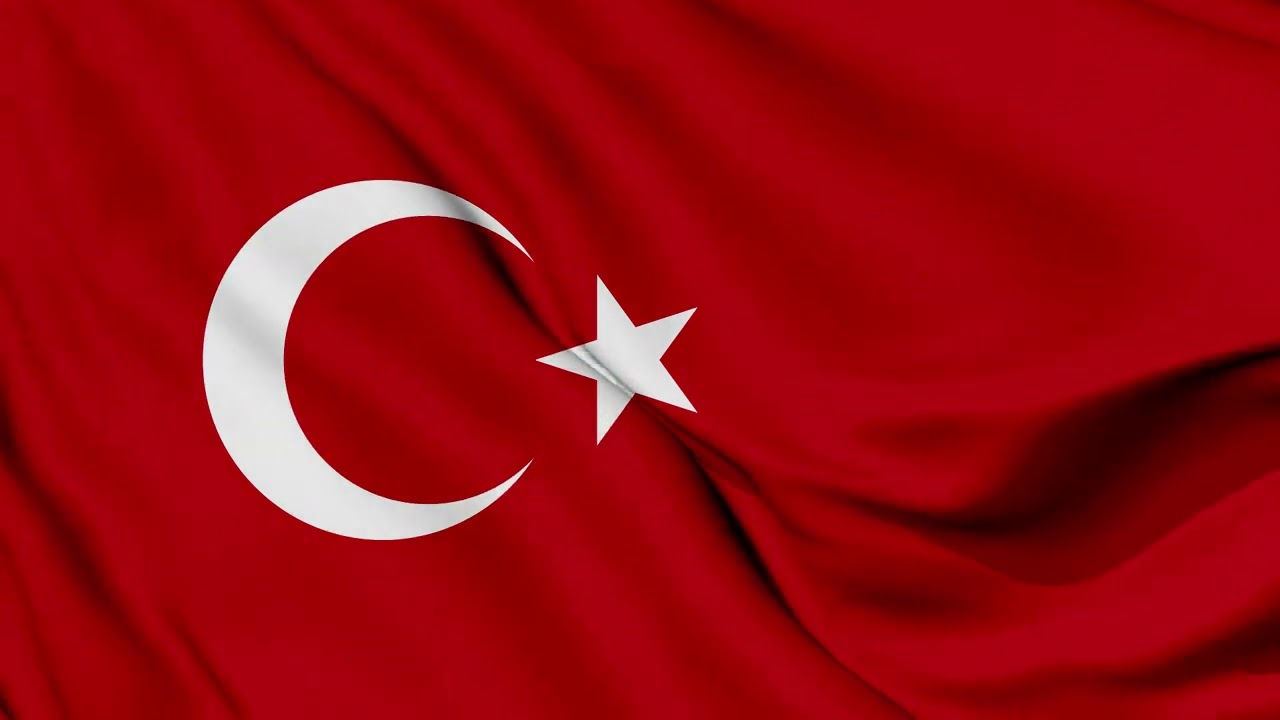 Turkey (Türkiye) Flag Waving Background | HD | ROYALTY FREE