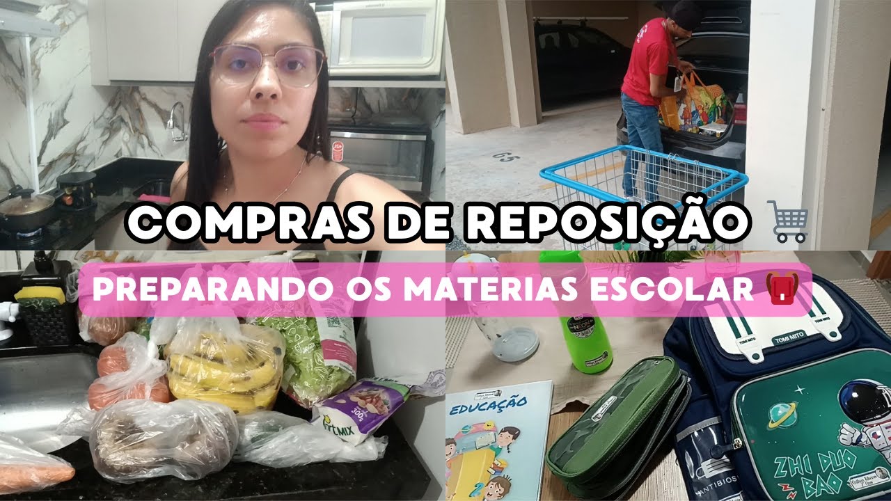 ROTINA REAL | COMPRAS DE SUPERMERCADO COM VALORES, COZINHA ORGANIZADA E REUNIÃO DE ESCOLA.