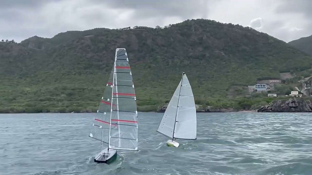 Antigua 7ft Class RC sailing yachts.