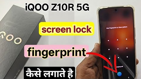 Iqoo z10r me display fingerprint lock kaise lagaye | in display fingerprint setting iqoo z10r