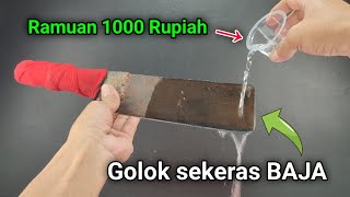 INI MANTAP !! Golok Sabit Pisau langsung sekeras BAJA dengan cara ini !!