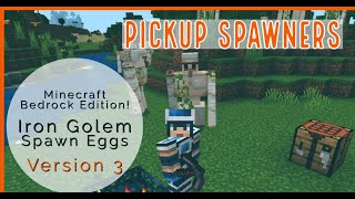 Pickup Spawners Addon - with Iron golem spawn egg V3 - Minecraft Bedrock Edition screenshot 5