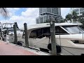 Boats at Yacht Sales International docks after Palm Beach Boat Show 2023