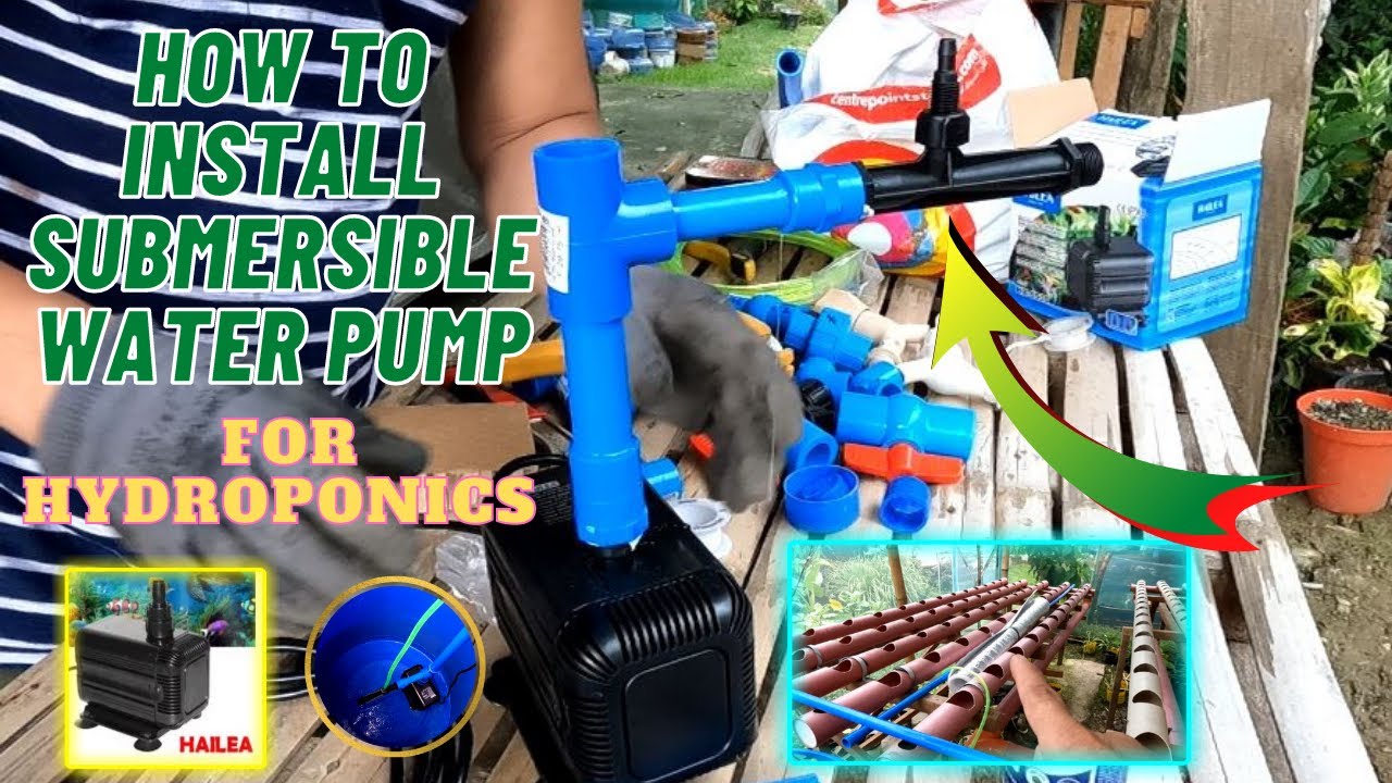 HOW TO INSTALL SUBMERSIBLE WATER PUMP FOR HYDROPONICS HAILEA WATER