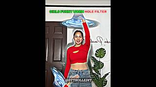 Girls Funny Worm Hole Filter💀😂 #edit #troll #trollface