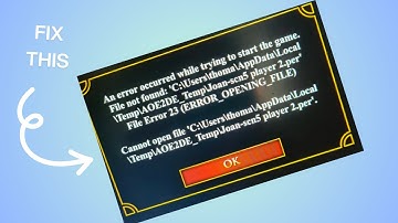 How to Fix “An error occurred while trying start the game” in Age of Empires II