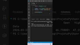 Como PUXAR DADOS da BOLSA DE VALORES com Python! 📈 #shorts