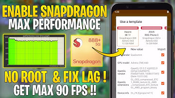 Enable Snapdragon Performance On Any Android Phone Without Root || Fix FPS Drop & Fix Lag!!