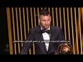 خطاب الاسطورة ليو ميسي الكرة الذهبية الثامنة 