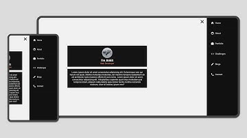 Responsive Animated Side Navbar | using HTML, CSS & JavaScript