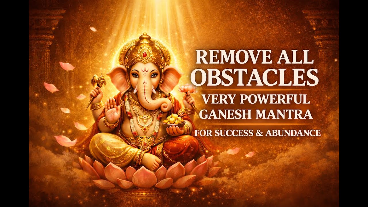 Remove All Obstacles | Om Gan Ganapataye Namo Namaha | Powerful Ganesh Mantra for success &abundance