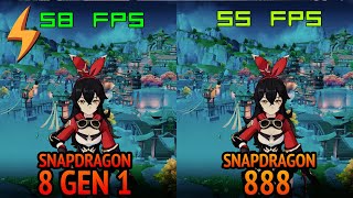 Snapdragon 8 Gen 1 vs Snapdragon 888 - Genshin Impact