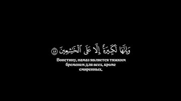 واستعينوا بالصبر والصلاة | #كرومات_قرآن شاشة سوداء القارئ عبدالرحمن مسعد