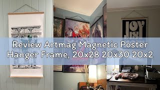 Review Artmag Magnetic Poster Hanger Frame, 20x28 20x30 20x24 Light Wood Wooden Magnet Canvas Artwor