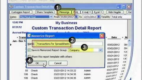 QuickBooks Custom Transaction Detail Report