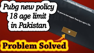 How to remove the age restriction of PUBG mobile |Problem Solved|