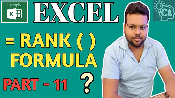 HOW TO USE RANK FORMULA IN MS EXCEL ( HINDI) RANK FUNCTION EXPLAIN