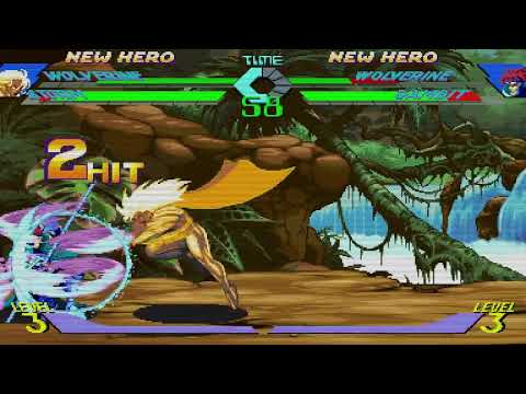 X-Men vs. Street Fighter - Wolverine, Storm vs. Wolverine, Gambit