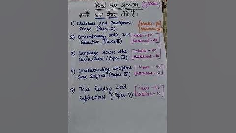 B.Ed 1st semester syllabus hp | b.ed main jo subject pdaye jate hai | #B.Ed #hp