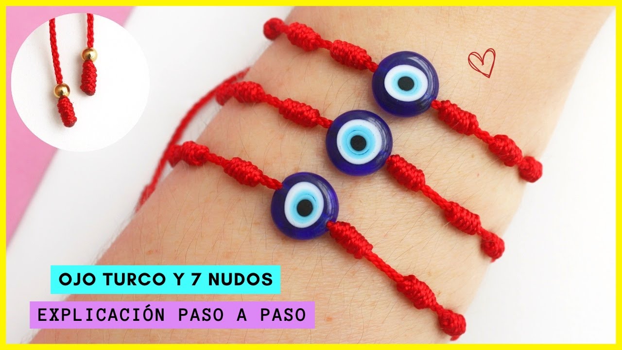 🧿 Как сделать браслеты с Францисканским узлом и Турецким глазом 🧿 - Легкий  ✨[Курс по бижутерии 9]