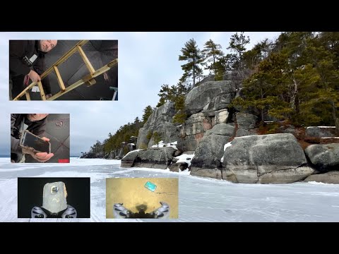 Under the Ice Treasure Hunting below Frye’s Leap, Sebago Lake (Underwater Drone Footage)