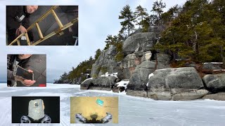 Under the Ice Treasure Hunting below Frye’s Leap, Sebago Lake (Underwater Drone Footage)