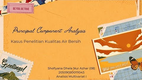 Analisis Multivariat - Principal Component Analysis (PCA) dengan R Studio