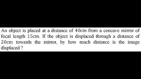 An object is placed at a distance of 40cm from a concave mirror of focal length