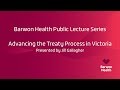 Public lecture  advancing the treaty process in victoria