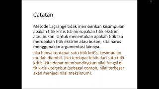 12.9 Metode Pengali Lagrange