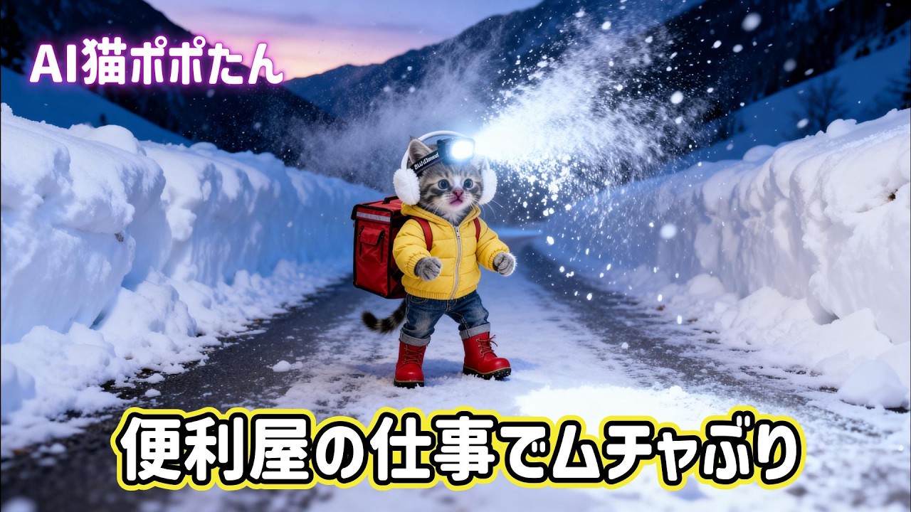 AI猫ポポたん 便利屋の仕事でムチャぶりされる それでも頑張るポポたん