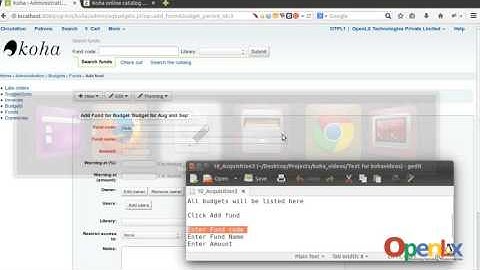 How to create Fund on Acquisition module in koha