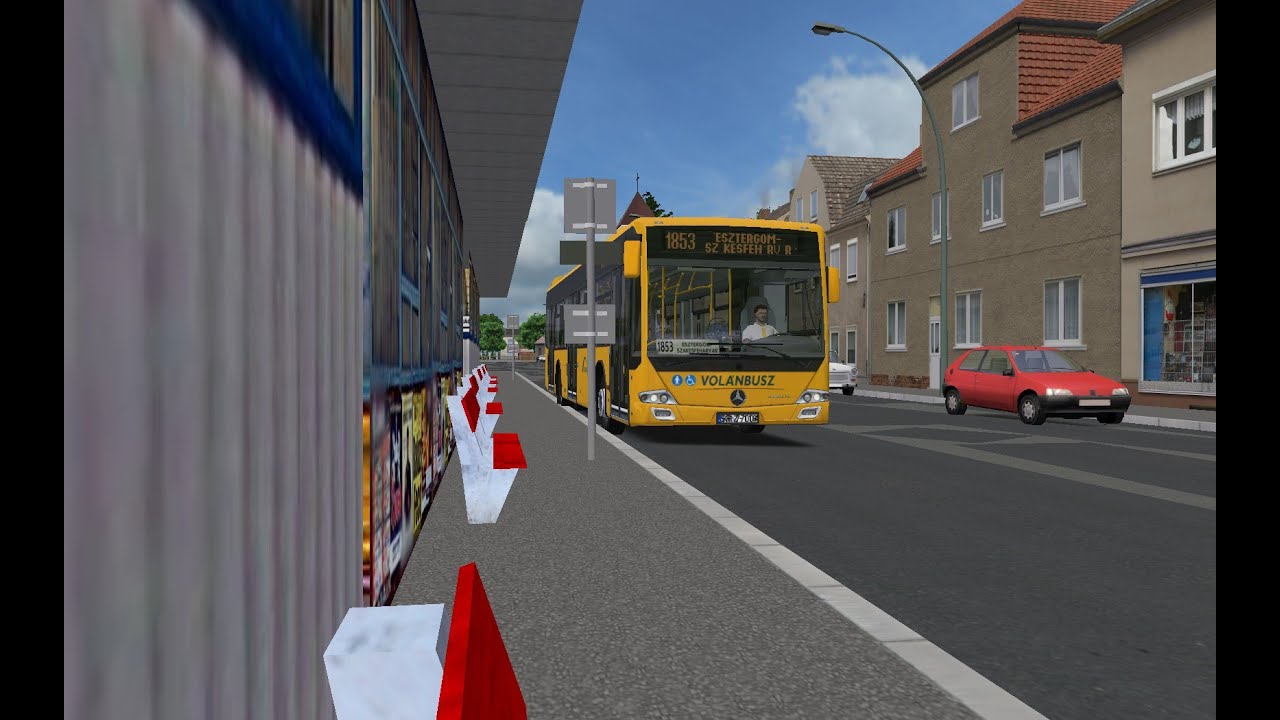Omsi 2 / Dunántúl 3.0 / 1853 / Mercedes Conecto / El szállt a fék és lerobbant a busz!