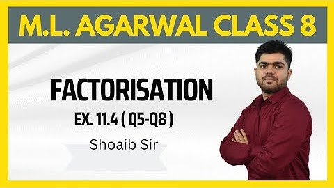Class 8 | M.L  Aggarwal | Factorisation | Ex 11.4 | Part 02