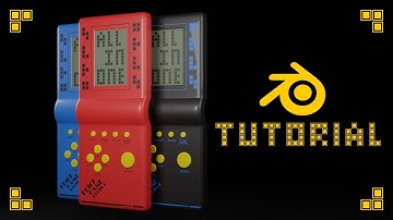 Make Game Boy / Brick Video Game - Blender Tutorial
