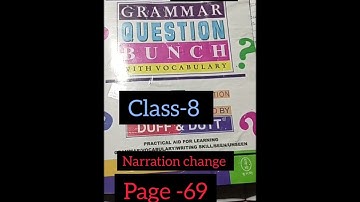 class-8 Duff and Dutt page -69 narration change (2023)