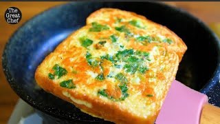 Bread Toast Recipe | Simple and Delicious recipes ! Egg Toast By The Great Chef