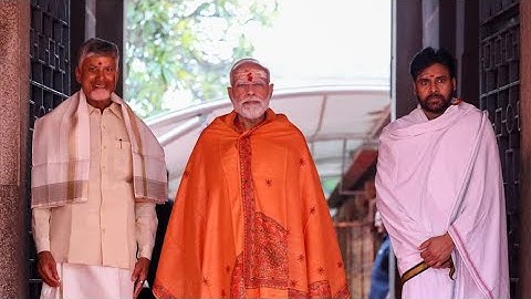 PM Modi visits Sree Shivaji Spoorthi Kendra in Srisailam |  Sri Chandra Babu | Sri Pawan Kalyan