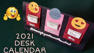 How to make 2021 New Year desk calendar | DIY new year calendar | Homemade easy calendar |