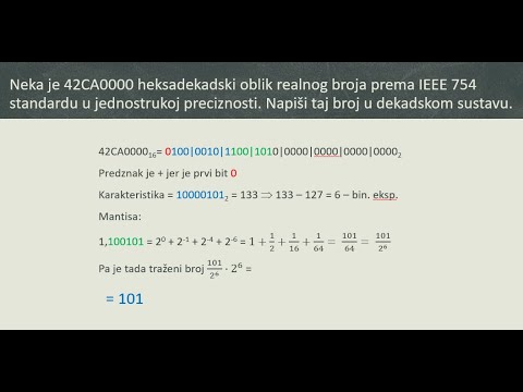 Zapisivanje realnih brojeva u memoriji, float, IEEE 754