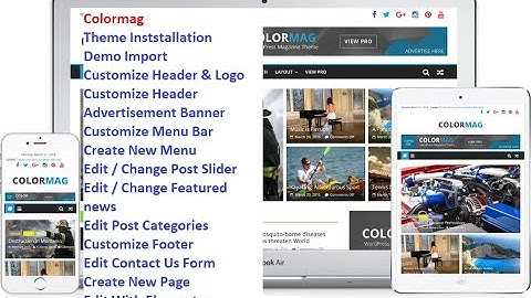 ColorMag Theme WordPress Free news magazine blog complete tutorial Customization Installation #Demo