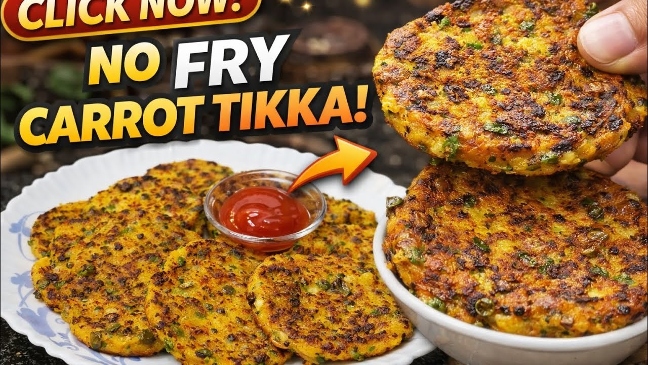 Healthy Carrot Tikki with Aloo & Peas #manachefsaritha #video #viral #recipe #cook #trending #Shorts