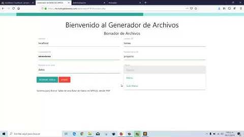 Generador de Archivos PHP Online