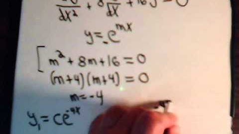Auxiliary Equation With Repeated Roots - Example 3