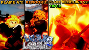 Becoming Rengoku (Flame Breathing V2) In Roblox Weak Legacy 2... Here
