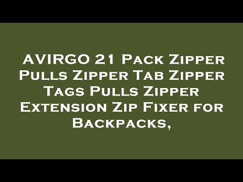 AVIRGO 21 Pack Zipper Pulls Zipper Tab Zipper Tags Pulls Zipper Extension Zip Fixer for Backp Review