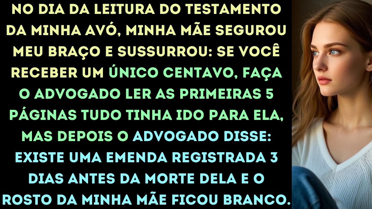 meus pais me proibiram de ver minha avó no leito de morte eles ficaram com o testamento e eu recebi