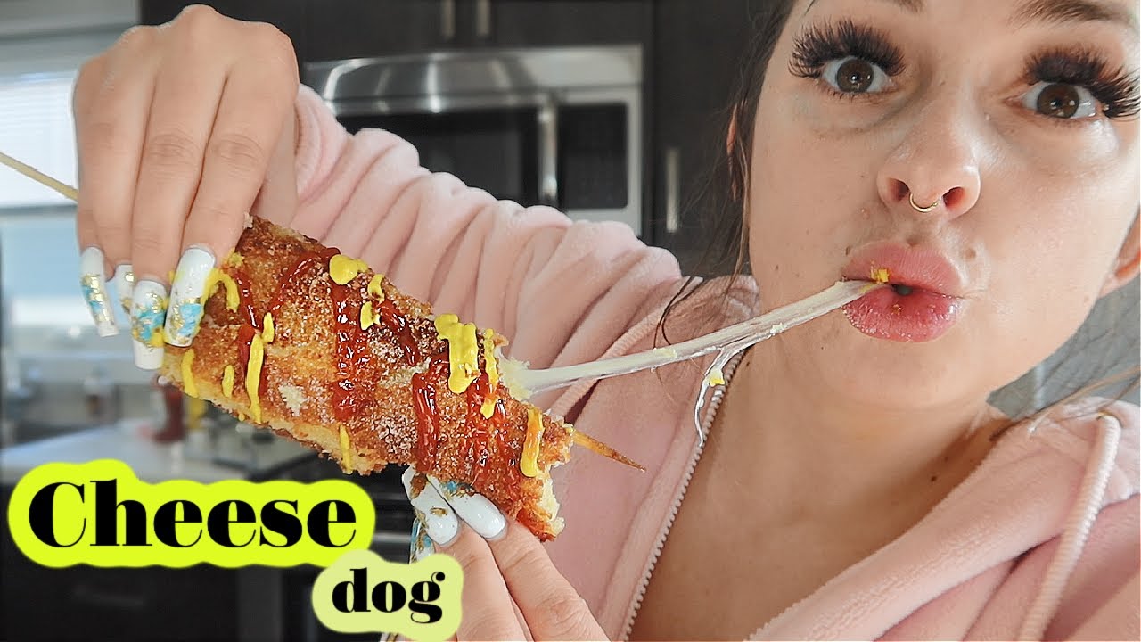EASY Stretchy Cheese Corn Dog Recipe Mozza dog YouTube