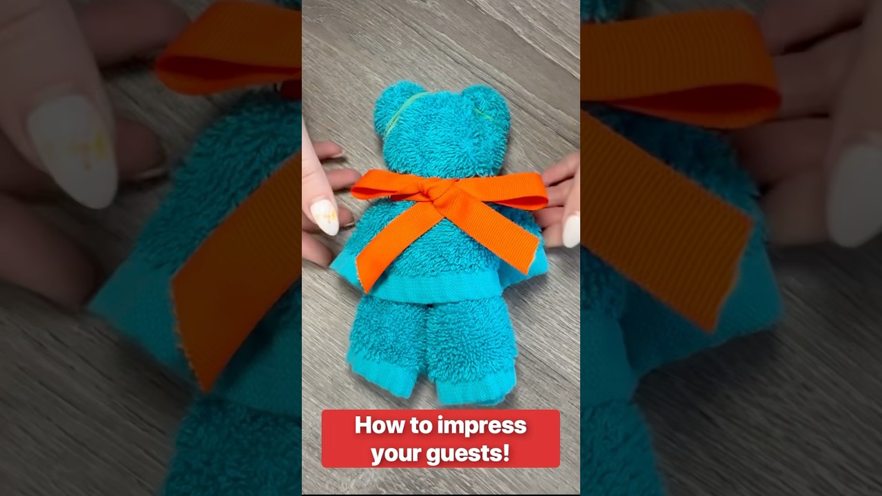 Cute teddy bear towel hack 