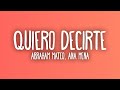 Abraham Mateo Ana Mena Quiero Decirte Sub Español Lyrics